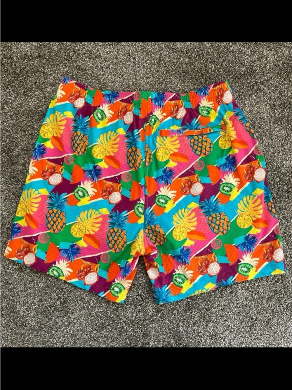 Blackbough Swim Men's Swim Trunks Tropical Fruit Print Size Large